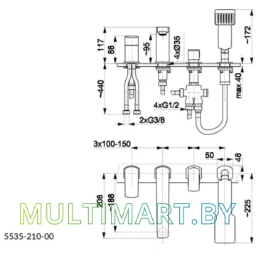 Смеситель Armatura Mokait 5535-210-81 картинка 4